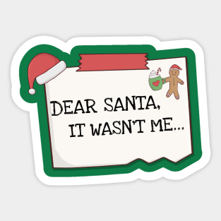 Dear Santa Kid Christmas Sticker